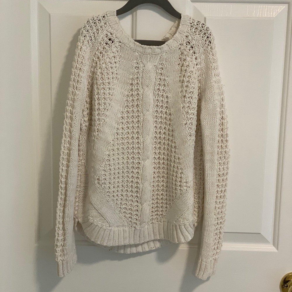Girls cream with gold sweater
